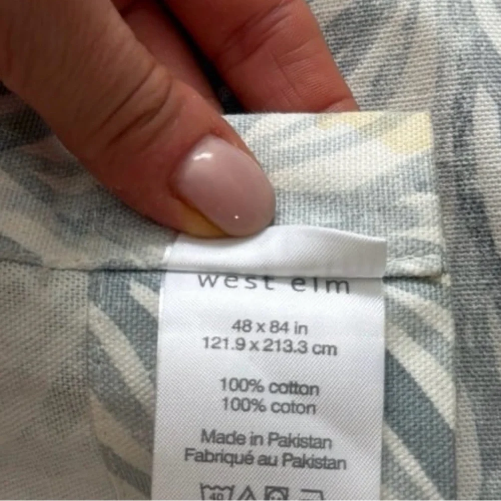 West Elm Woodlands print 100% cotton curtain panels